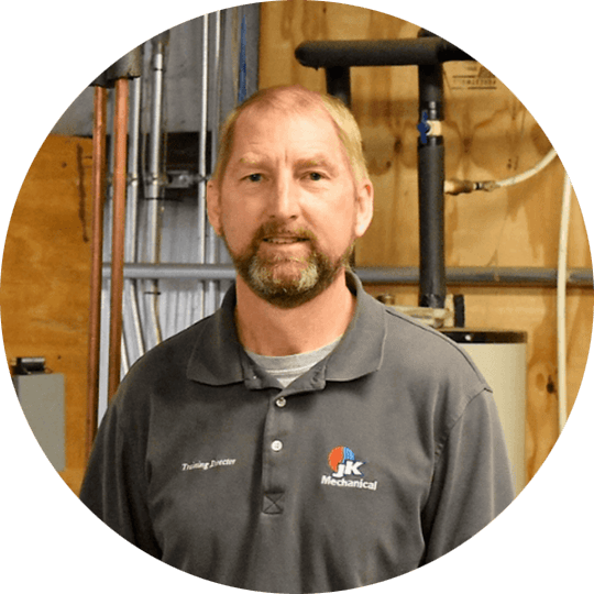 JK Mechanical employee; Brian S. Technical & Training Director.
