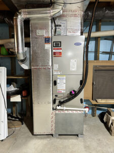 Heat pump installation in Lancaster, PA by JK Mechanical.